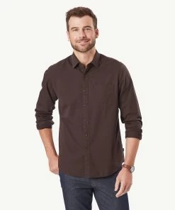 Authentic Twill Long Sleeve Shirt - Chocolate