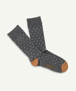 Non Tight Cushion Dot Sock - CHARCOAL
