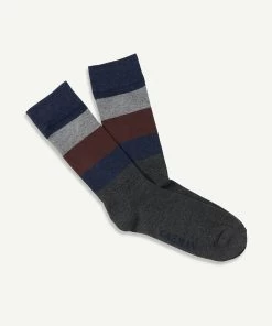 Non Tight Cushion Block Sock - Grey Melange