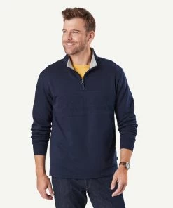 Half Zip Heritage Fleece Sweat - Navy