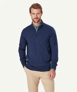 High Flex Half Zip Knit - Denim