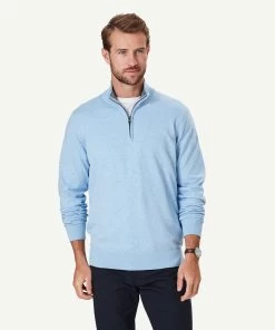 High Flex Half Zip Knit - Sky Blue