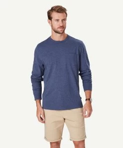 Long Sleeve Pocket T-shirt - Denim