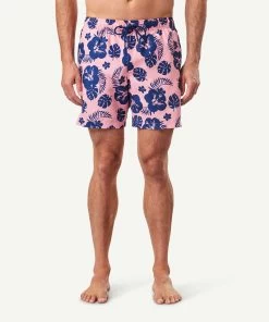 Tropical Swim Shorts - Pink