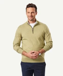 High Flex Half Zip Knit - Avocado