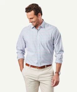 Easy Care Multi Check Long Sleeve Shirt - Pink