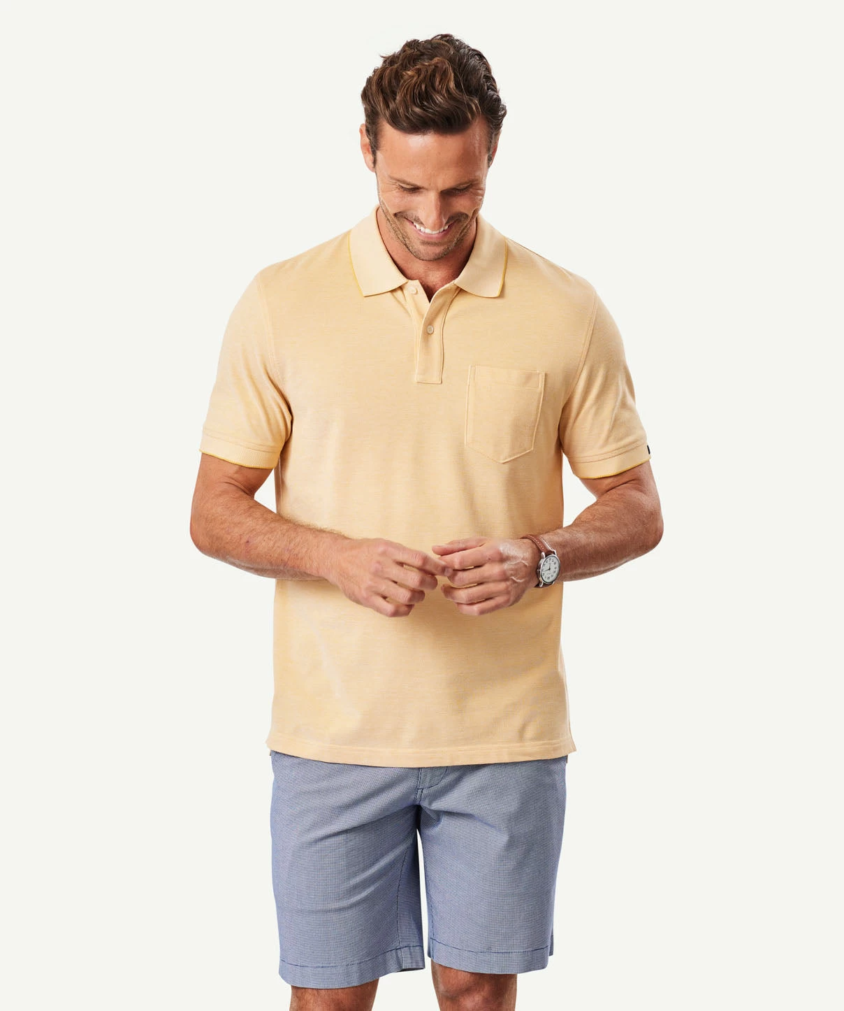 Oxford Pocket Polo Shirt - Amber Yellow