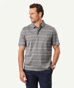 Smart Stripe Polo - Grey