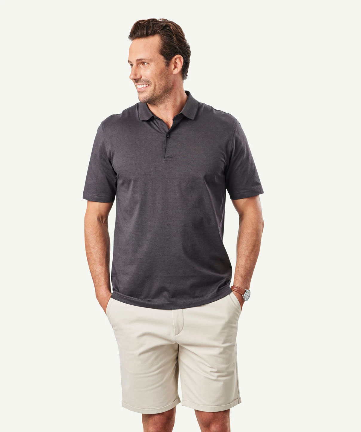 Smart Jaquard Pique Polo - Dark Olive