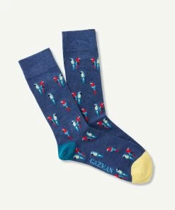 Non Tight Parrot Sock - Denim