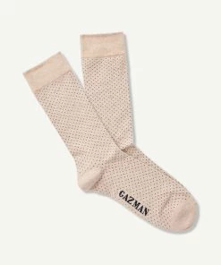 Non Tight Cushion Dot Socks - Sand