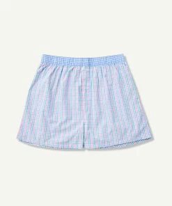 Check Boxers - Blue