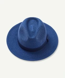 Paper Braid Safari Hat - Denim