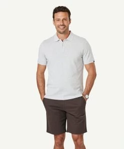 Tailored Classic Pique Polo - Grey Melange