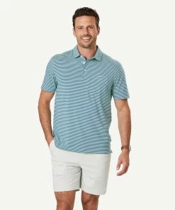 Comfort Stripe Polo - Green