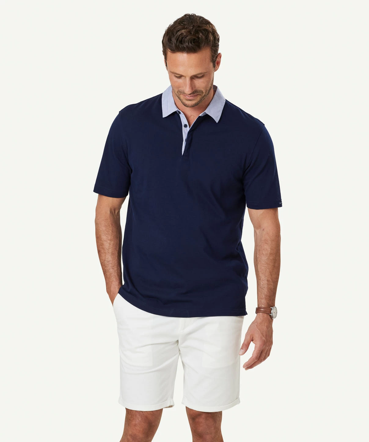 Smart Cotton Polo - Navy