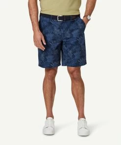 Modern Resort Print Shorts - Denim