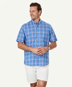 Casual Slub Multi Check Short Sleeve Shirt - Multi Check