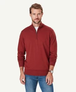 High Flex Half Zip Knit - Brick
