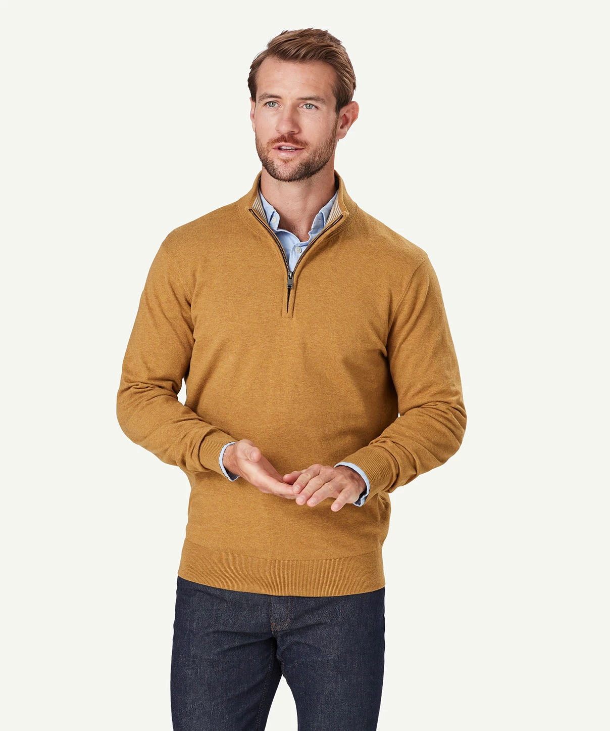 High Flex Half Zip Knit - Mineral Yellow