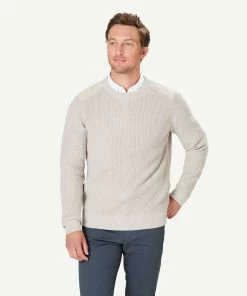 Chunky Fishermans Crew Knit - Oatmeal