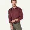 Authentic Twill Long Sleeve Shirt - Wine