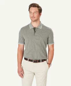 Smart Jacquard Polo - Dark Olive