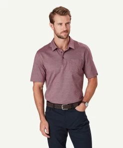 Smart Jacquard Polo - Burgundy