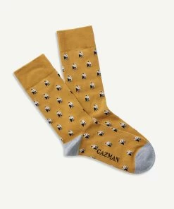 Non Tight Owl Sock - Mineral Yellow