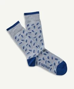 Non Tight Fish Bone Sock - Grey Marle