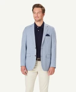 Performance Houndstooth Sports Jacket - Blue
