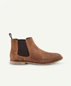 Suede Leather Chelsea Boot - Whiskey