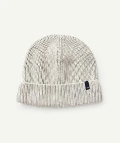 Cotton Rib Beanie - Grey Marle