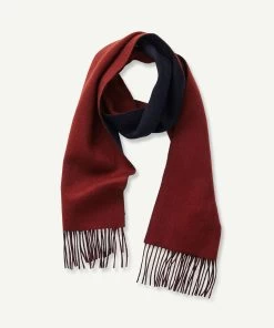Double Wool Face Scarf - Brick