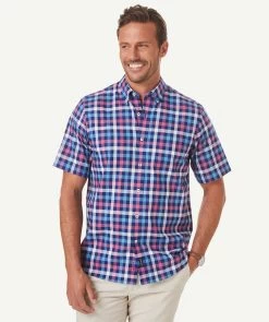 Easy Care Box Check Short Sleeve Shirt - Multi Check