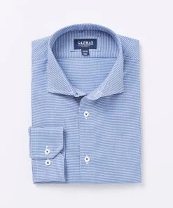 Tailored Fit Geo Business Shirt - Navy