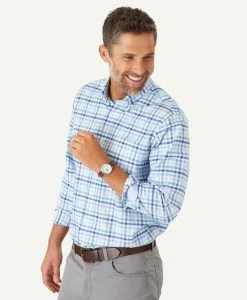 Easy Care Multi Check Shirt - Mint