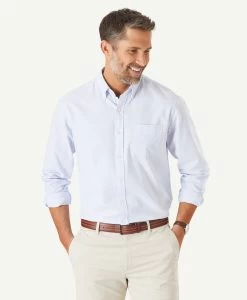 Casual Oxford Bengal Stripe Shirt - Sky Blue