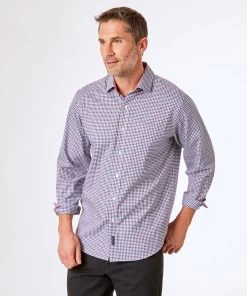 Easy Care Oxford Check Shirt - Red