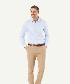 Tailored Fit Easy Care Oxford Shirt - Sky Blue