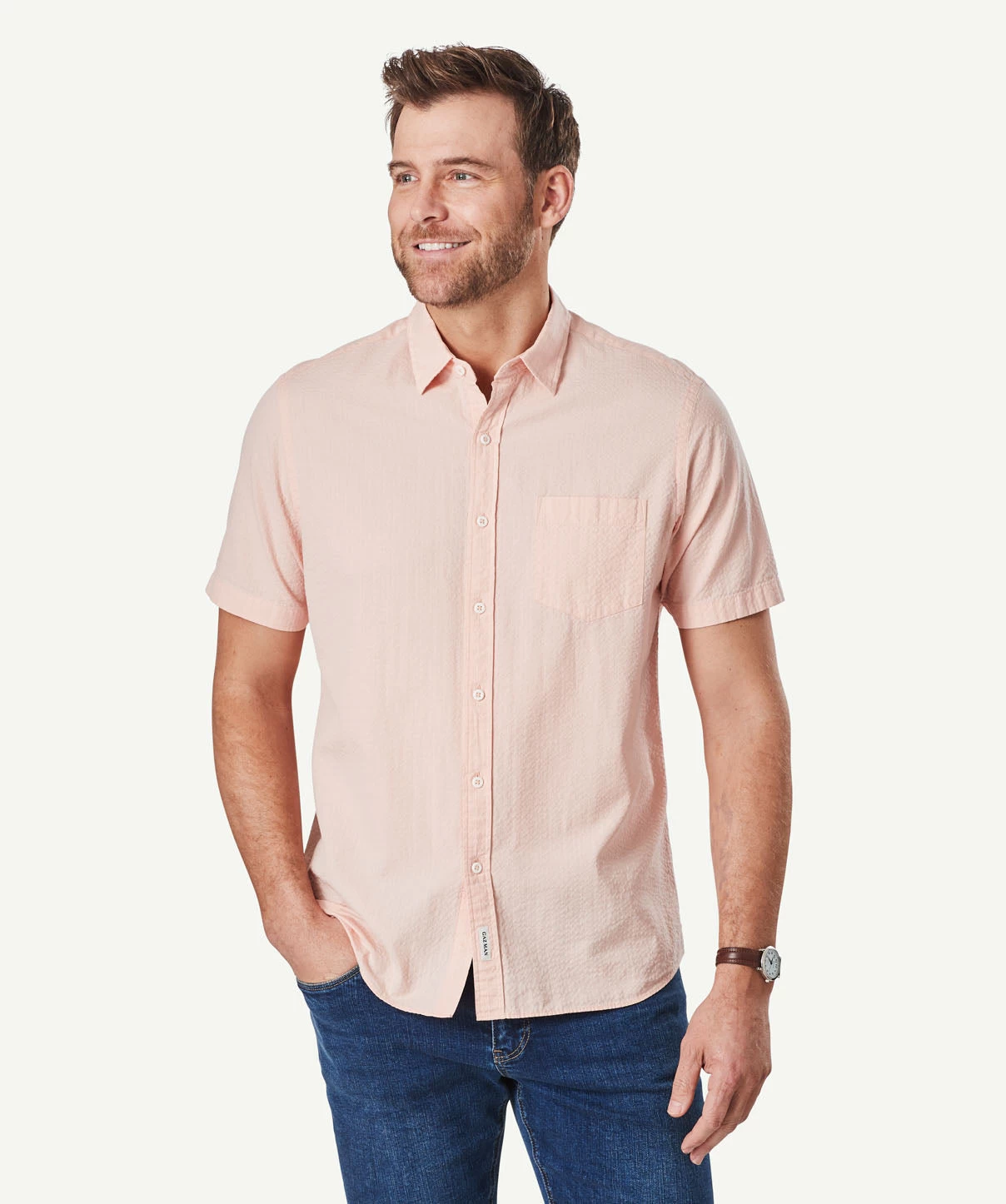 Casual Textured Linen Blend Plain Shirt - Mango