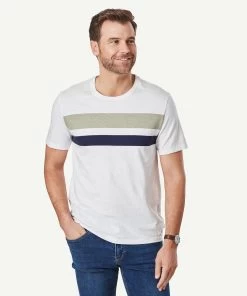 Engineered Stripe T-shirt - White