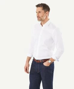 Tailored Fit Easy Care Oxford Shirt - White