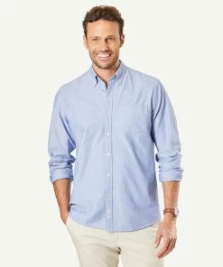 Casual Oxford Long Sleeve Shirt - Marine Blue