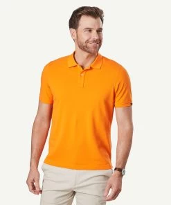 Tailored Classic Pique Polo - Bright Orange