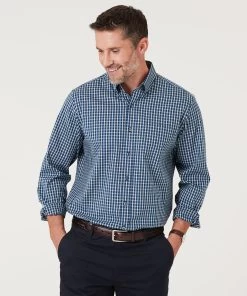 Easy Care Oxford Check Shirt - Teal