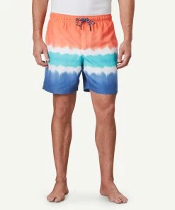 Tie Dye Swim Short - Bright Orange