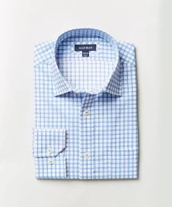 Easy Care Check Business Shirt - Blue