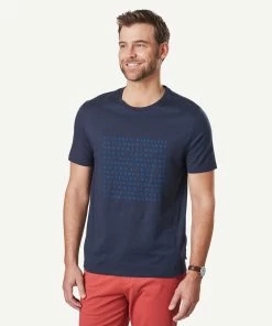 Beach Print T-Shirt - Navy