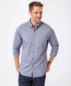 Tailored Fit Casual Oxford Shirt - Chambray